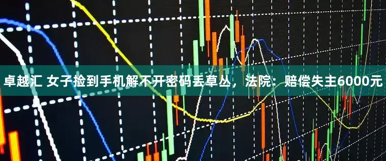 卓越汇 女子捡到手机解不开密码丢草丛，法院：赔偿失主6000元